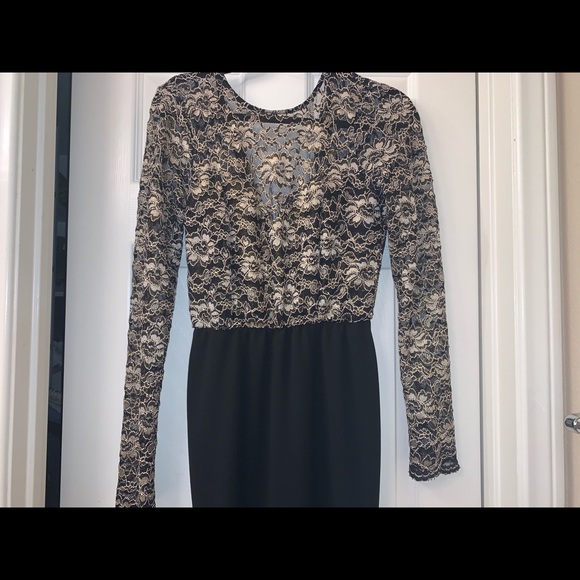 Black and Gold Formal Dress - Picture 4 of 8